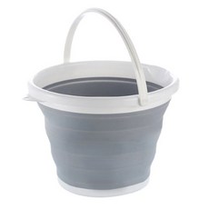 데일리프렌즈 세차버킷 접이식 휴대용 양동이 물통 세차 바스켓, 1개 그레이, 10L