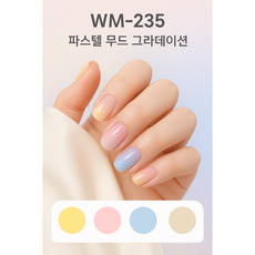 필링업 붙이는 셀프 네일팁 24p 인조손톱, 1개, 파스텔무드그라데이션