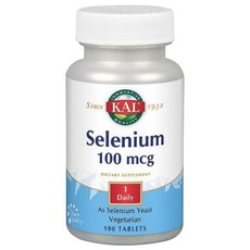 KAL 硒補充錠 100mcg, 1個, 100 件