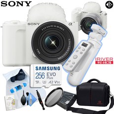 소니 ZV-E10M2 화이트+ E PZ 16-50mm II + 브이로그 패키지 (아이리버 OLED 무선 슈팅그립 + 256GB + 슬림MCUV 필터 + 카메라가방)