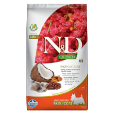 法米納 N&D 藜麥無穀皮毛保健鯡魚椰子 成犬迷你犬配方 2.5公斤, 2.5kg, 1個, 混合口味