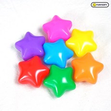 퍼니소피 시그니처 아기 볼풀공 100p 하트 스타 베어 스틱 볼, 스타볼 100p, 비비드, 1개