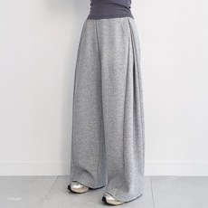 FITOJIM 여성 일반/기모 사이드 핀턱 밴딩 와이드 팬츠 트레이닝 바지