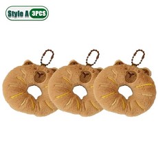 만화 가방 매력 플러시 음식 생일 펜던트 테마 인형 선물 파티 배낭 KAWAII 아이디어 CAPYBARA 20PCS 귀여운 호의, Style A3PCS