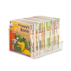 투명 ORT 손잡이 책 정리함 수납함, 1개