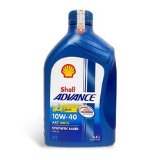 Shell ADVANCE AX7 速克達機油 10W-40，0.8L，引擎清潔保護，提升燃油效率, 1個, AX7 10W40 MB 0.8L