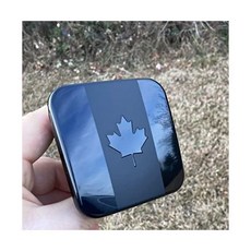이베르히치 캐나다 금속 깃발 히치 커버 플러그 2인치 수신구용 검정색, Fits 2" Receiver_Black, 1개