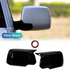 자동차 스티커 사이드 미러 커버 윙 캡 외장 케이스 트림 차량 장식, 1개, 1. Gloss Black