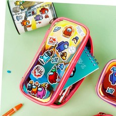 유아스티커필통 어몽어스 DIY 스티커 필통-핑크, 본상품