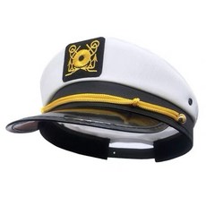 警察帽 角色扮演道具服配件, [ 白色海軍帽 ]7403,均碼(58-59cm), 1個