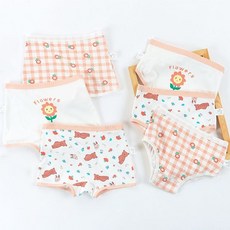 3P 체크플라워 여아 삼각 사각 팬티세트 205865 아동 여아 주니어팬티 속옷 드로즈팬티 삼각팬티 dew+833Ky, 삼각XL(130)