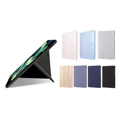 iPad 保護殼 平板三角折疊皮套, 淺灰色, 1個, 2025 iPad 11代 A16/iPad 第10代 10.9吋