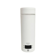 IDRÉES 伊德萊斯 電動燒水杯 316不鏽鋼便攜式加熱保溫杯, 白色