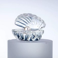 水晶貝殼魚缸擺件 聖誕節春節裝飾, 透明, 1個