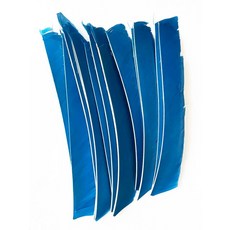 18-25CM 양궁 Fletching 화살 깃털 여러 가지 빛깔의 전체 길이 컷 없음 진짜 칠면조 DIY 샤프트 50 개, 05 light blue, 1개