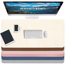 레더비 국산 데스크매트 테이블 책상 감성 가죽 패드 90x40, 그레이, 1개