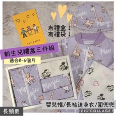 新生兒彌月禮盒 0-6個月寶寶連身衣禮盒 包屁衣禮盒 四季皆可穿 (送提袋) 現貨