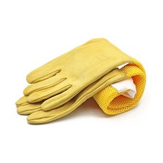 양봉 작업 꿀벌 가죽 장갑, 옐로우, 1개