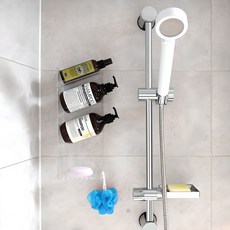 nOVA LIVING 壓克力免鑽孔浴室層架 洗髮精潤髮乳置物架, 1個, 透明