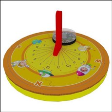 햇빛만 있으면 시간을 알수있는 휴대용 해시계, 1개