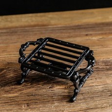 주물 빈티지 티팟 철주전자 가정용 무쇠주전자, 1개, 1L, 스퀘어 싱글 캔들 스토브 5638