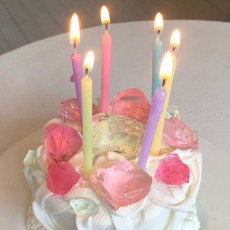 기억의소품 빼빼로초 생일초 케이크초, 파스텔, 8개입, 3세트, 10g