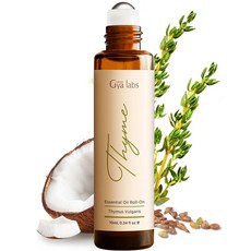 Gya Labs 편두통 에센셜 오일 롤온 - 스틱 롤러 머리 긴장 를 위한 편안함 100% 순수 천연 페퍼민트 블렌드 여성용 셀프 케어 릴렉싱 선물 (0.34 Fl Oz), 29 Thyme (Roll On), 1개