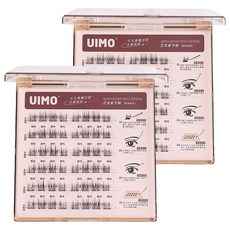 UIMO 아트 디파트먼트 시니어 노 글루 인조 속눈썹, 2개, 블랙