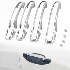 亮面 銀色 外拉手 保護蓋 黏貼式 塑膠材質 防刮痕 適用15-18 Yukon Tahoe Silverado