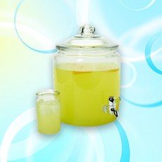 Anchor Hocking 玻璃水龍頭飲料桶, 1個, 圓型水龍頭玻璃罐