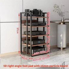 Z-1325 앰프 랙 튜브 HIFI 캐비닛 CD 스탠드 디코더 오디오 보관, 17 5-layer foot pad