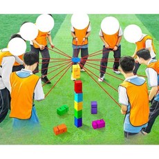 협동 블록 쌓기 운동회 게임 대회 레크레이션 블럭쌓기 단체, F. 스틸 플러그 보조 X1
