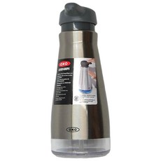 OXO 不鏽鋼皂液罐, 防指紋塗層表面有效抗污, 底部透明設計易於觀察剩餘用量, 單手按壓設計, OX0109015A, 1個
