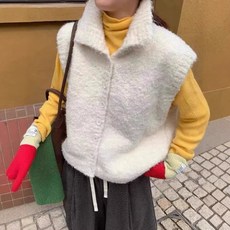 높은 칼라 레이어드 부드러운 니트 조끼 가을 겨울 캐주얼 심플 스타일 외출용 민소매 조끼 상의