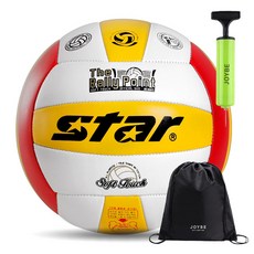 스타 랠리 포인트 배구공 VB5015-34T, VB5015-34T  +  JOYBE 공가방 & 펌프, 1개