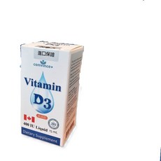 康心 維生素D3 滴劑 400IU, 1個, 15ml
