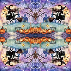 萬聖節蝶古巴特DIY餐巾紙 派對餐桌裝飾 手作DIY材料, 1個, 33x33四格圖