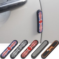 미니쿠퍼 도어가드 자동차 유니언잭 문콕방지 실외 악세사리 용품, 1세트, 블루(4PCS)
