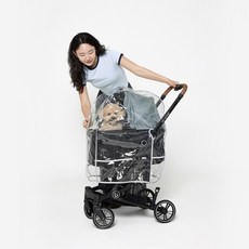 낫쏘빅 토토 강아지유모차 방풍 레인커버, 1개, 투명
