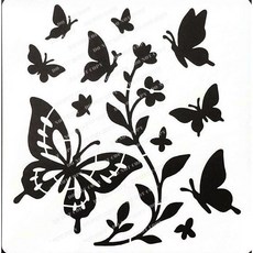 簍空模板 蝶古巴特DIY 塗鴉繪畫模版 蝴蝶圖案, ST-CU1-1052