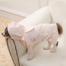 강아지 비옷 애견 우비 반려동물 비옷 방수 의류 한필마트, 핑크_XXXL