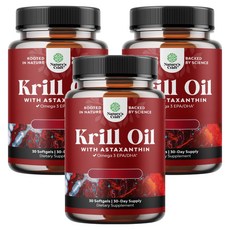 Nature's Craft 磷蝦油蝦紅素軟膠囊, 3個, 30顆