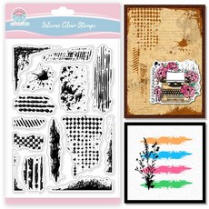 DIY 카드 꾸미기 스탬프 얼룩 시리즈 다이어리 스크랩북 PVC 투명 데코레이션 시트 핸드메이드 필수템 16x11cm, 얼룩2