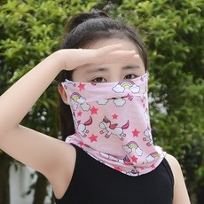 男女兒童防曬面罩, 粉底小馬面罩, 1個