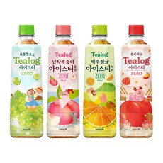 티로그 아이스티 제로 (납작복숭아 애플청포도 제주청귤 루비자두) 500ml 각 3입 총 12입.