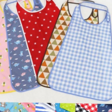 성인용 턱받이 간병용 식사용 실버 방수 턱받이 환자 앞치마 장애인 요양원 식당용 노인용 환자용 주방, 손님용 찍찍이 앞치마, 공룡 네이비, 1