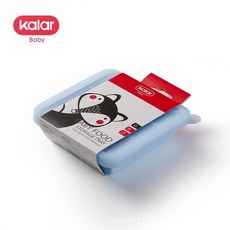 kalar 嬰兒副食品分裝盒, 藍色-9格帶蓋, 1個