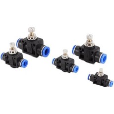 2PCS SA 스로틀 밸브 - 4-12 공기물 흐름 제어 호스 및 튜브 속도 조절을 위한 공압 푸시 인 피팅SA-4, SA-10