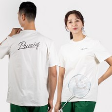 [프리미크] 커시브 베이지 HCT25205U 남성 여성 반팔 티셔츠