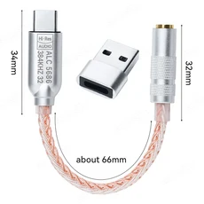 ALC5686 칩 USB 타입 C to 3.5mm DAC HiFi 헤드폰 앰프 오디오 디코더 IEM AMP 스마트폰 어댑터 삼성 화웨, 02 Silver